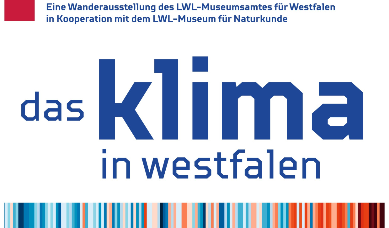 Das Klima in Westfalen mit warming stripes die den Temperaturanstieg verdeutlichen