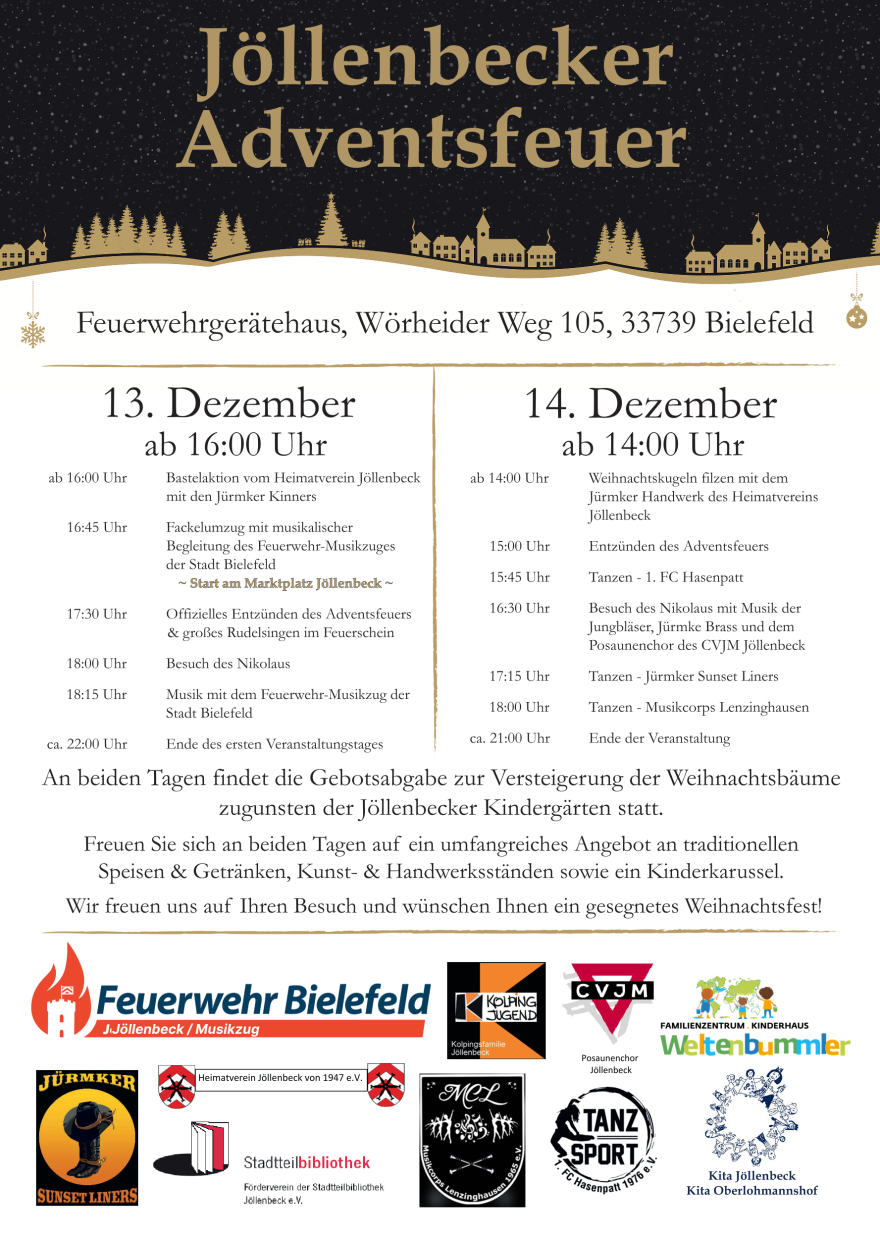 Plakat Jöllenbecker Adventsfeuer