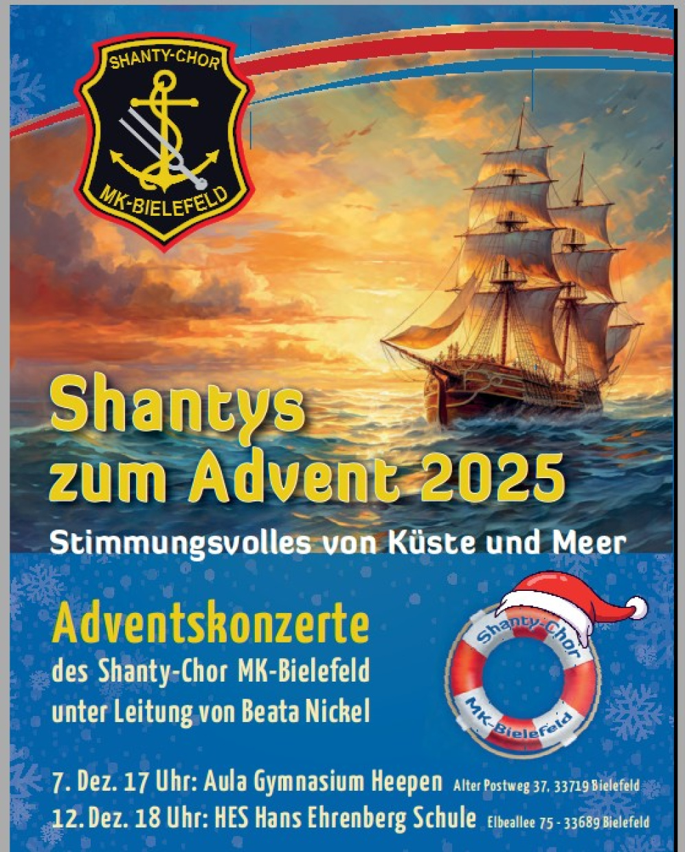 Poster mit Daten der Eventserie