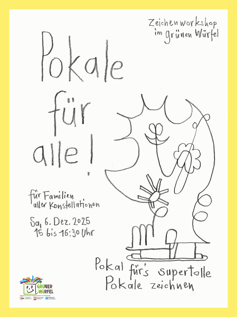 pokale für alle ! — zeichenworkshop im grünen würfel