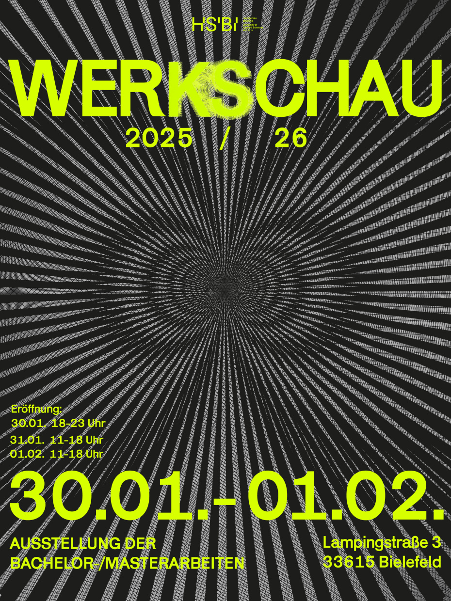 Plakat zur Werkschau Wintersemester 25/26