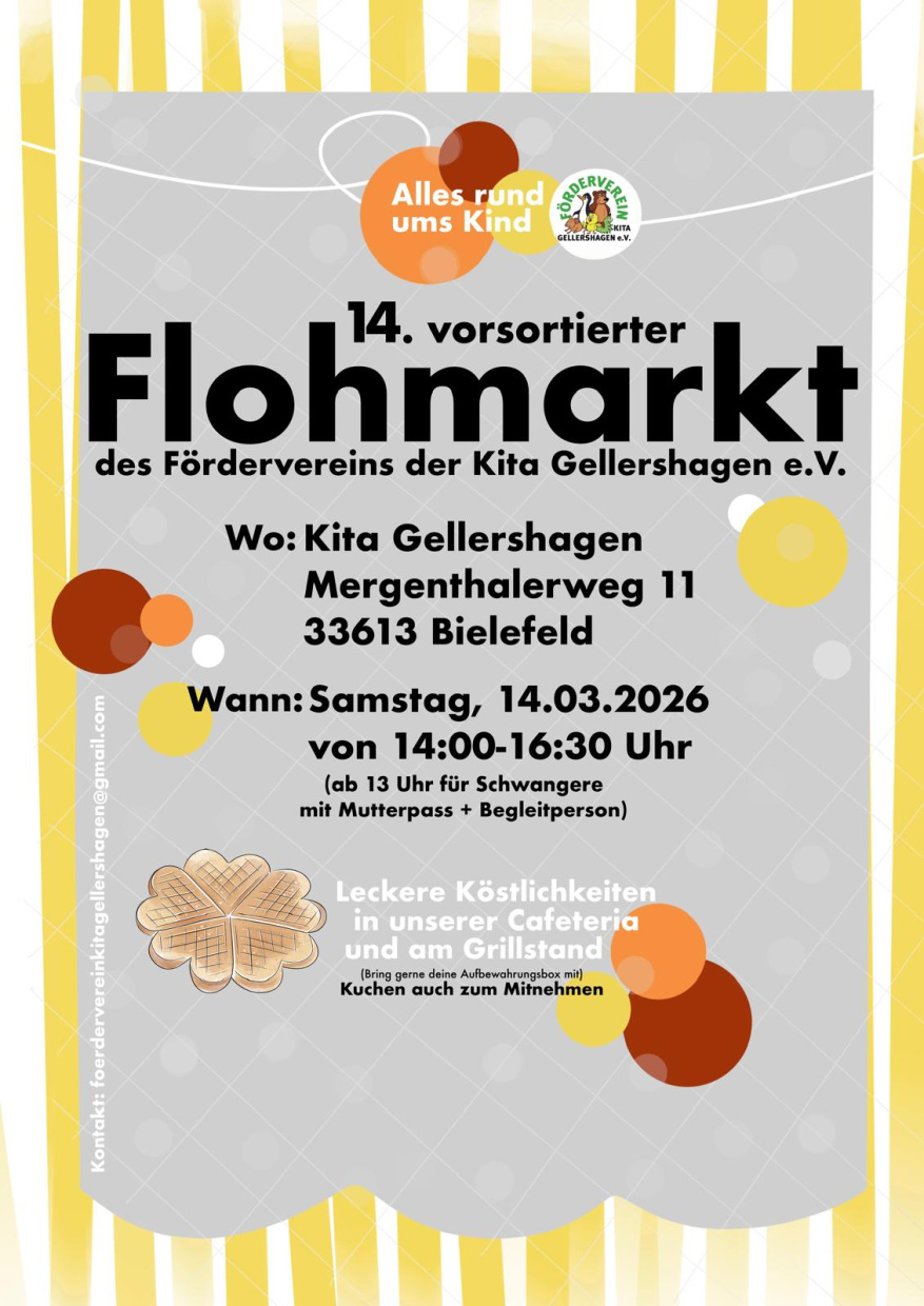 Einladungsflyer für den Flohmarkt