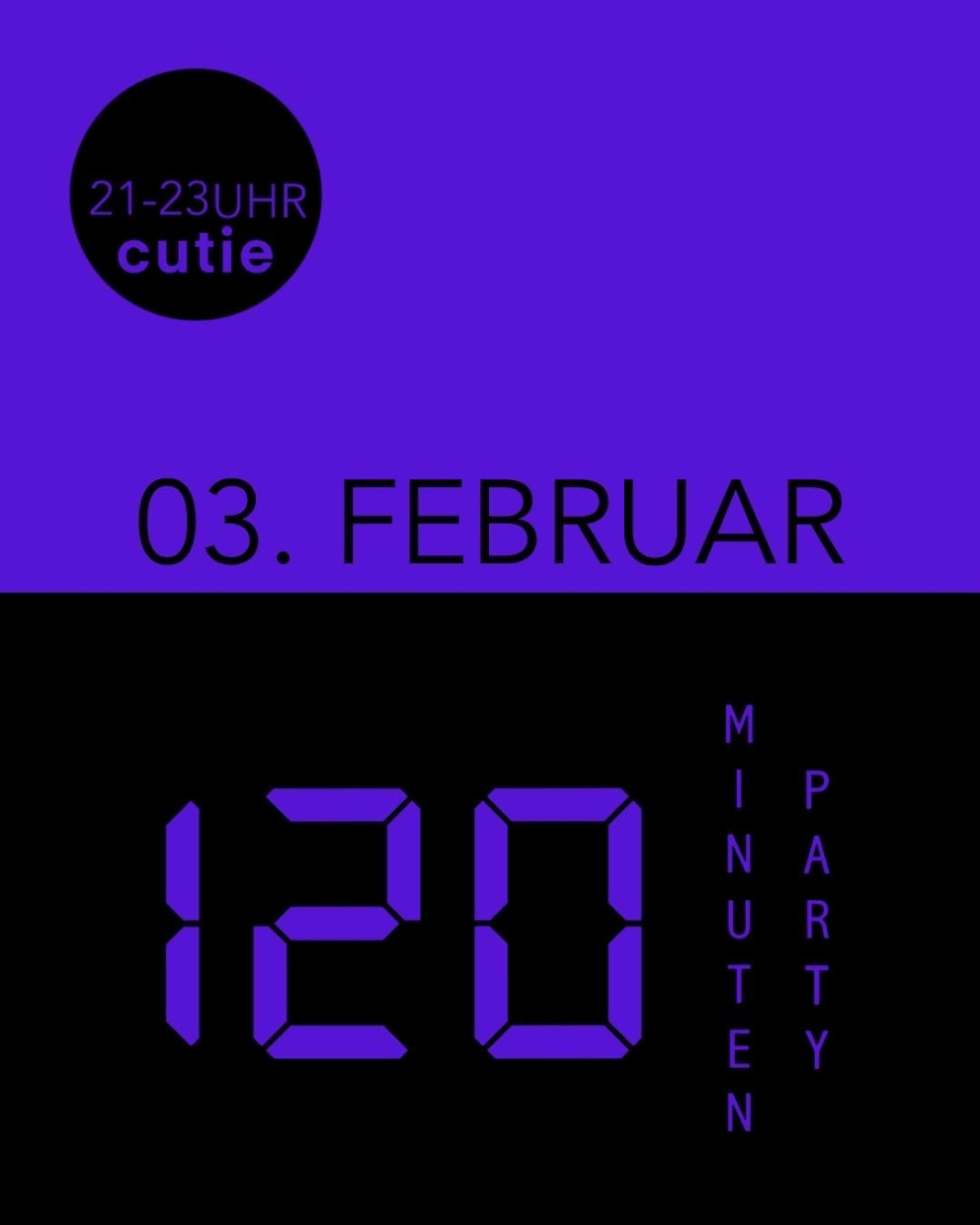 Logo der 120 Minuten Party Bielefeld