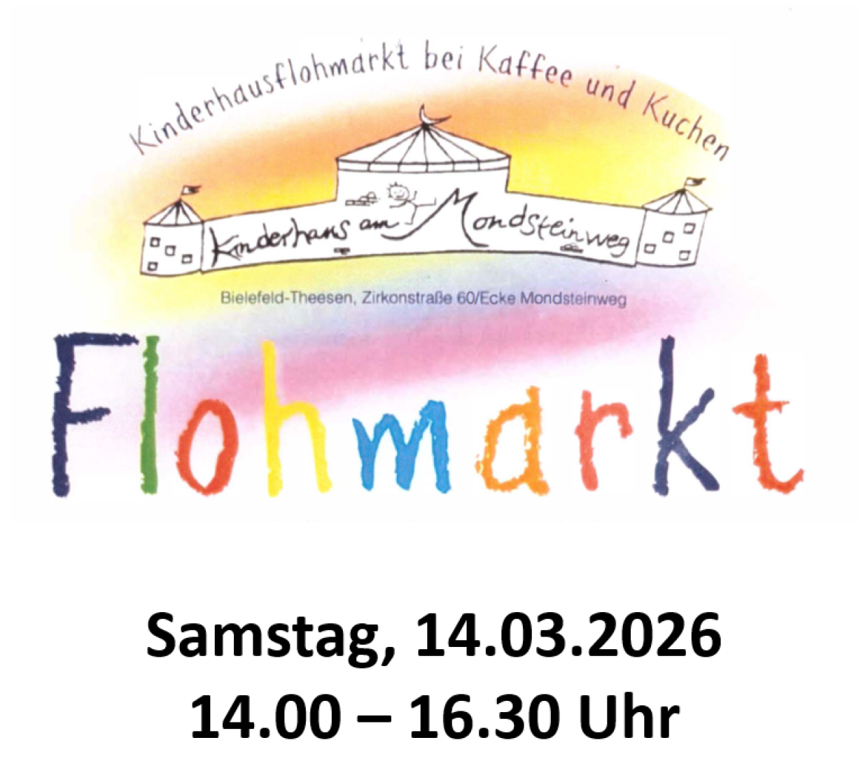 Samstag, 14.03.2026 14.00 – 16.30 Uhr  Zu kaufen und verkaufen gibt es vieles, was das Kinderherz be