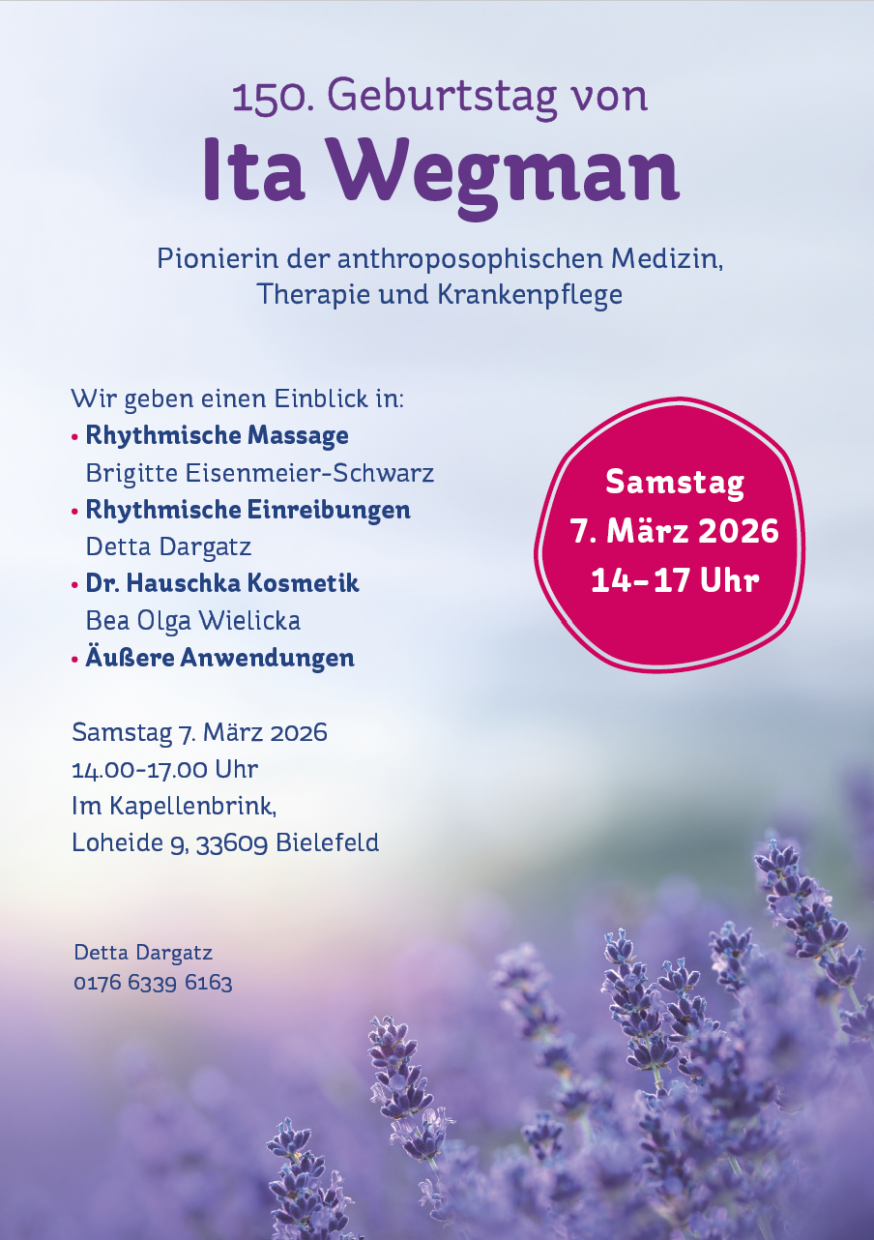 Aktion zu Ita Wegman anthroposophische Therapien