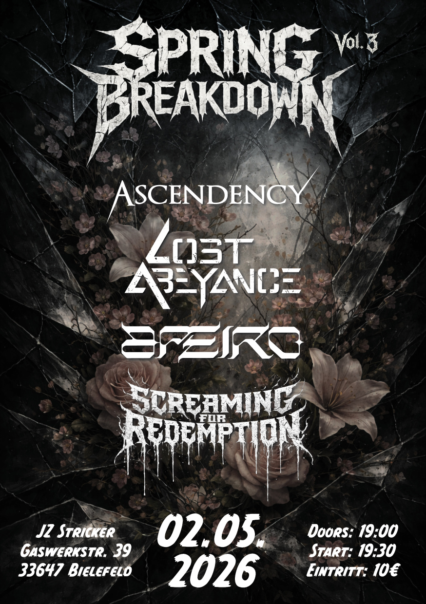 Flyer Metalkonzert im JZ Stricker