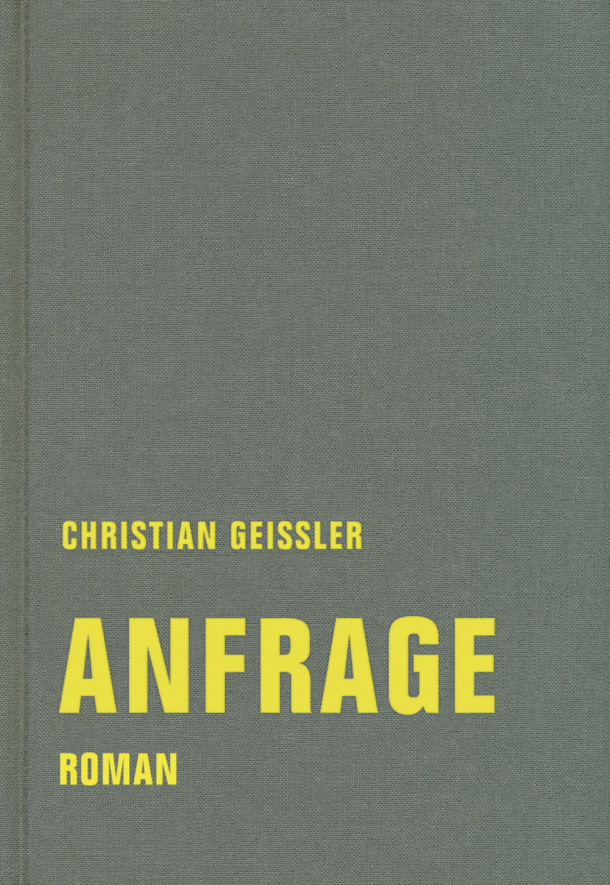 Romancover "Anfrage" von Christian Geissler