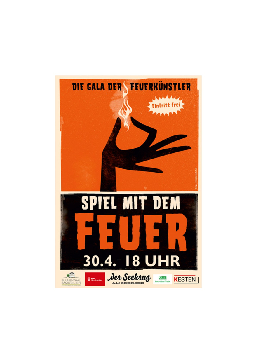 Plakat Feuerkünstler