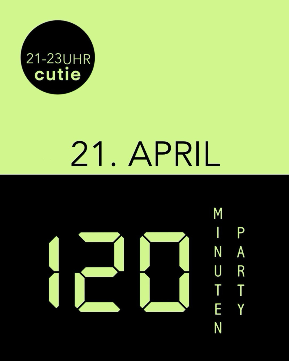 Logo der 120 Minuten Party Bielefeld