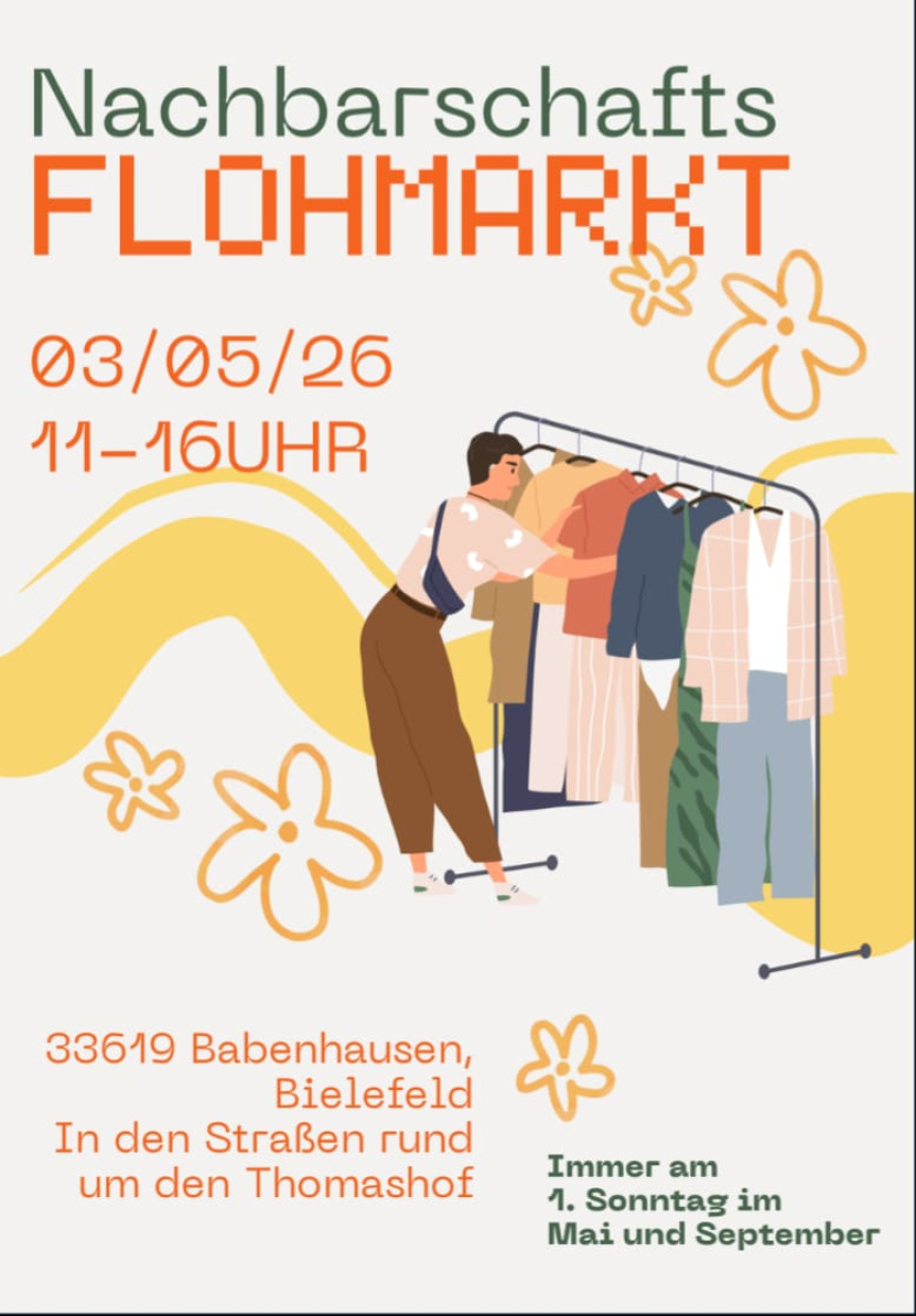 Rund um das Quartier Thomashof findet wieder der Nachbarschafts-Flohmarkt statt