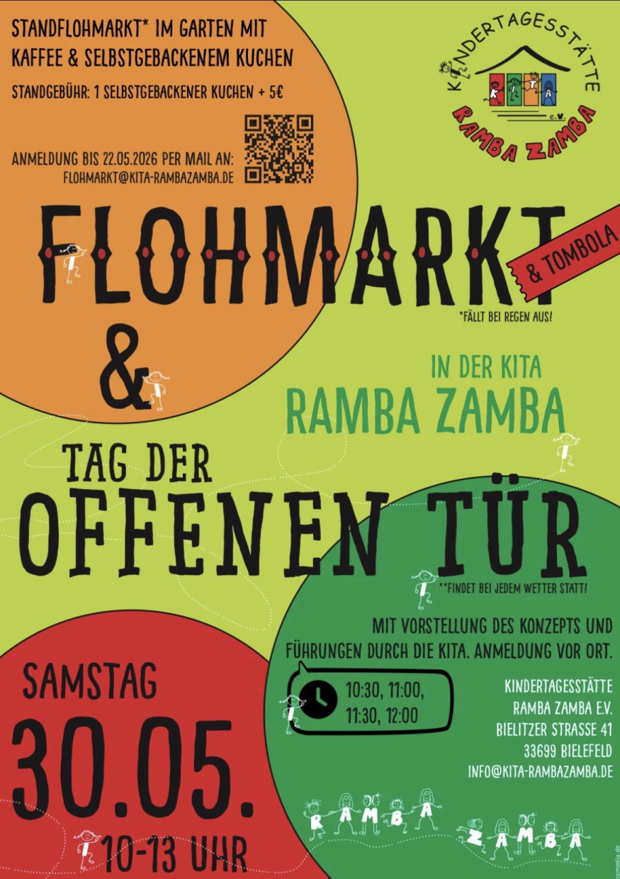 Flohmarkt Kita Ramba Zamba mit Tombola & Führungen durch die Einrichtung