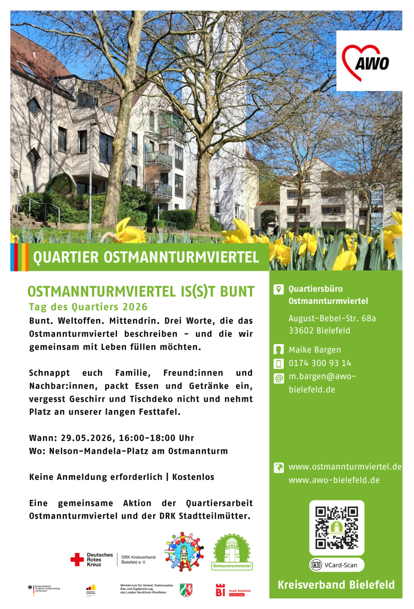 Flyer zu "Ostmannturmviertel is(s)t bunt"