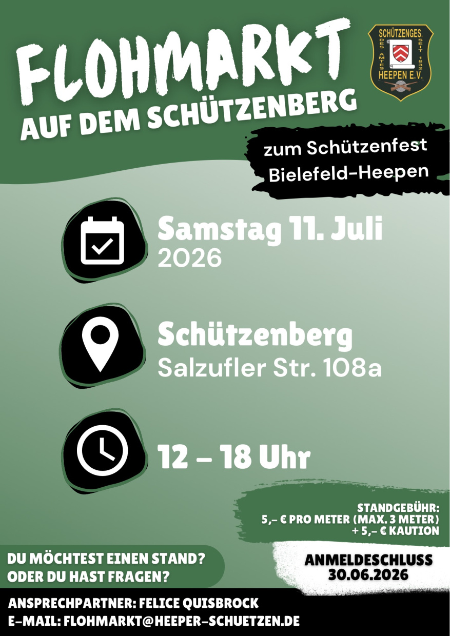 Flohmarkt auf dem Schützenberg am 11. Juli 2026