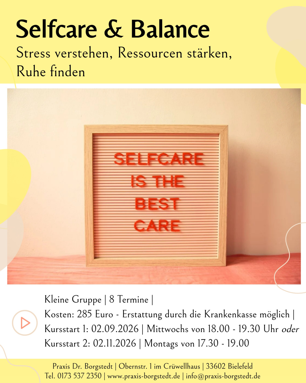 Flyer Selfcare & Balance