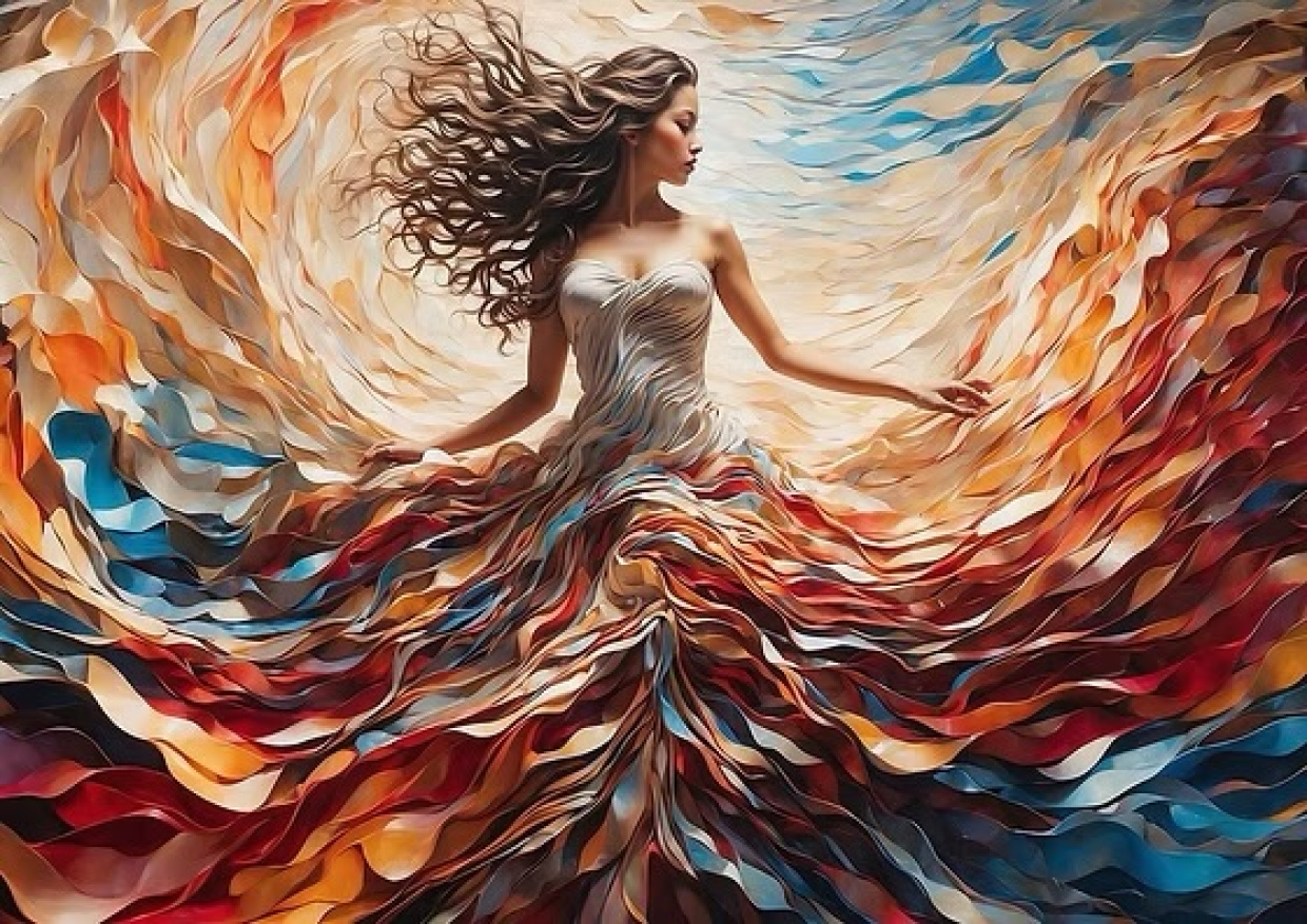 Buntes Kleid