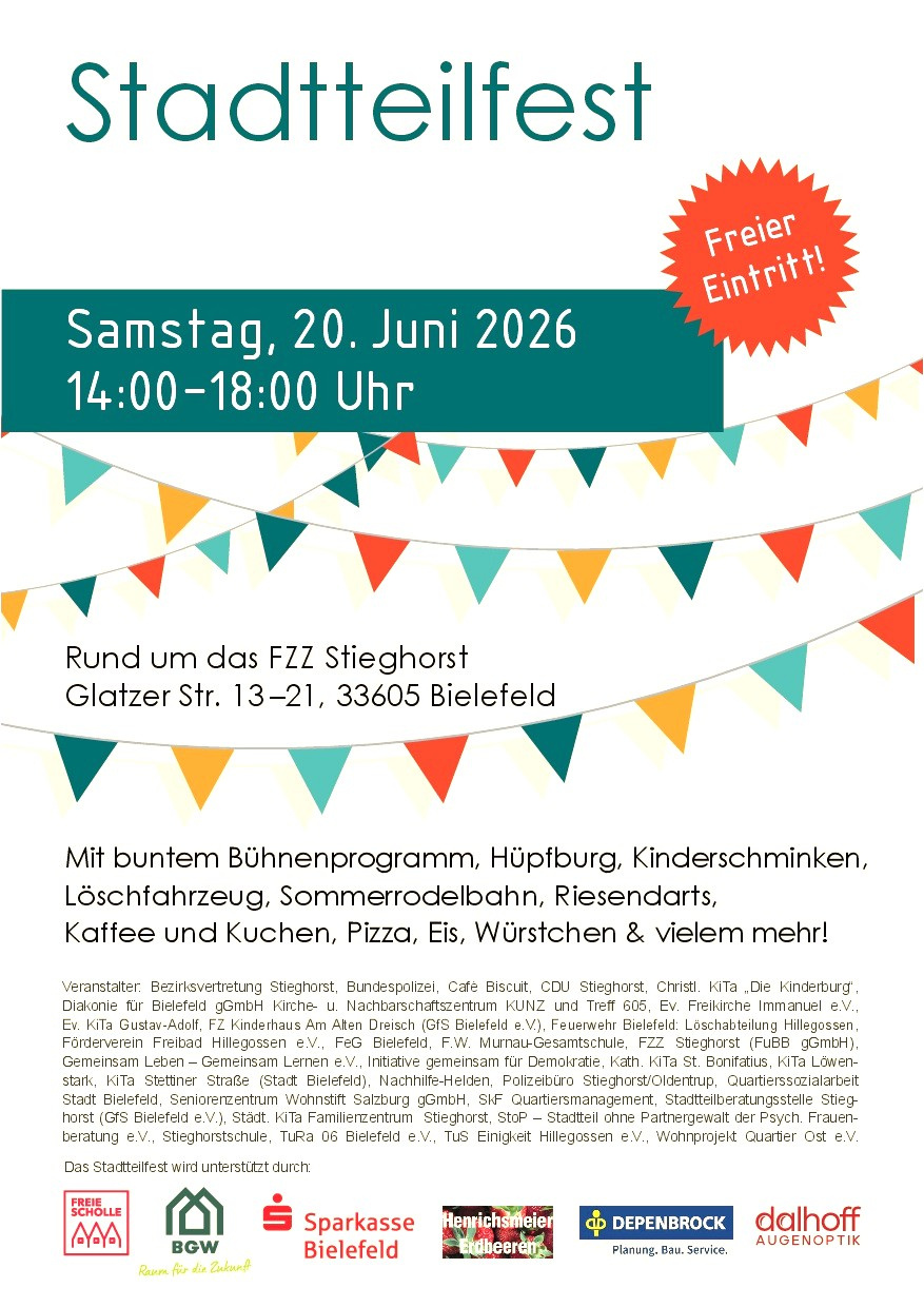 beteiligte Institutionen und Sponsoren werden aufgeführt