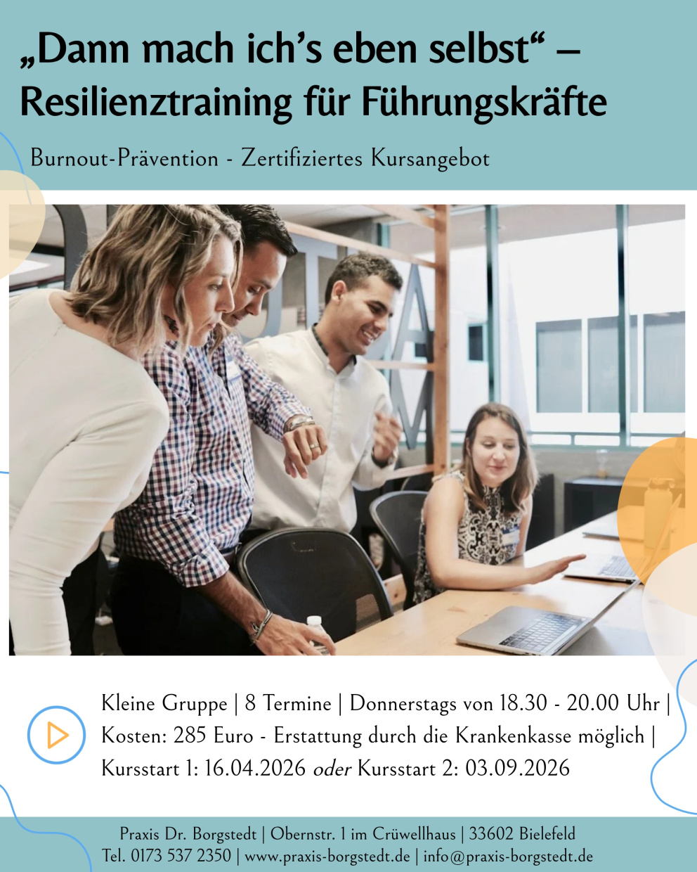 Resilienztraining für Führungskräfte Flyer (Front page)