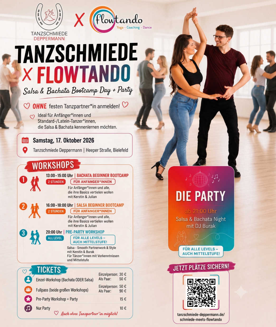 Plakat Tanzschmiede meets Flowtando