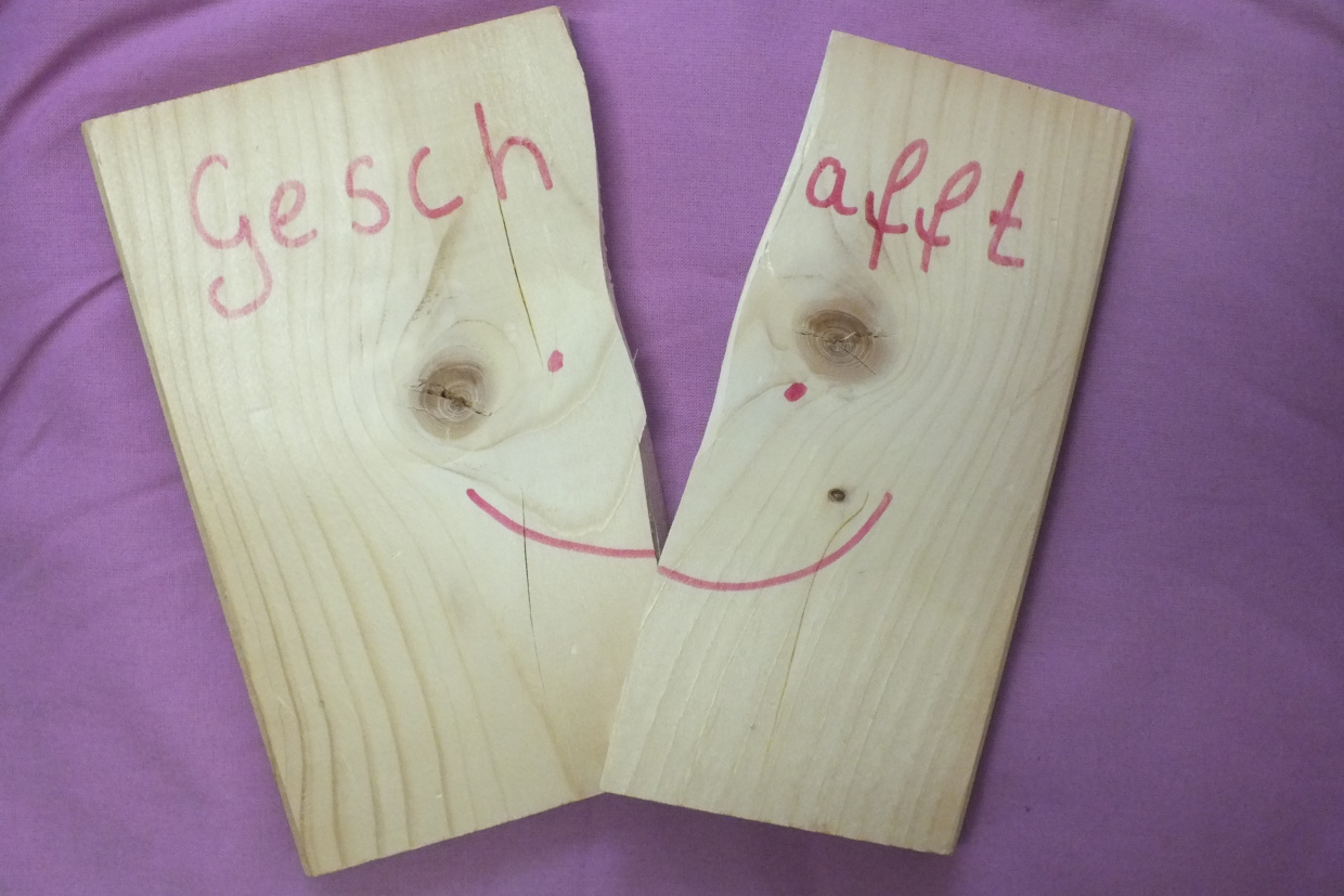 durchgeschlagenes Brett