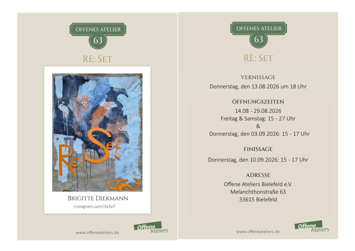 Einladung Brigitte Diekmann Offenes Atelier 63