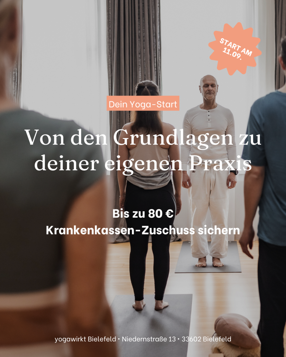 Yoga Anfängerkurs mit Krankenkassen-Zuschuss