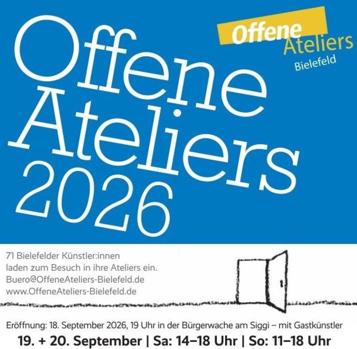 Einladung Offene Ateliers Bielefeld 2026