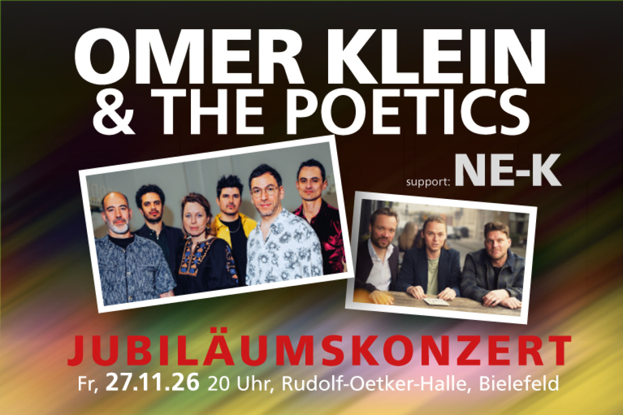 Zwei Bandfotos von Omer Klein & The Poetics und dem NE-K Trio