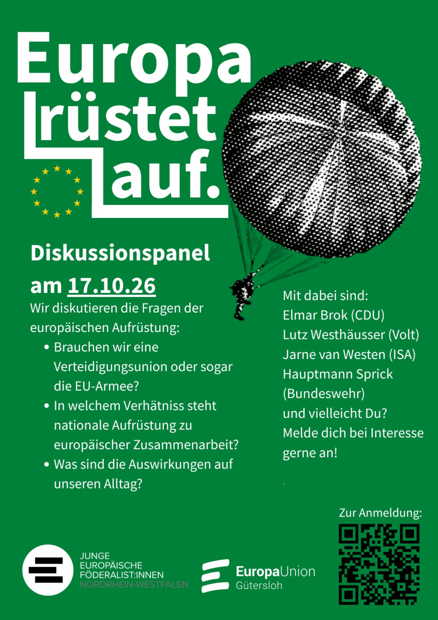 Plakat für die Podiumsdiskussion.