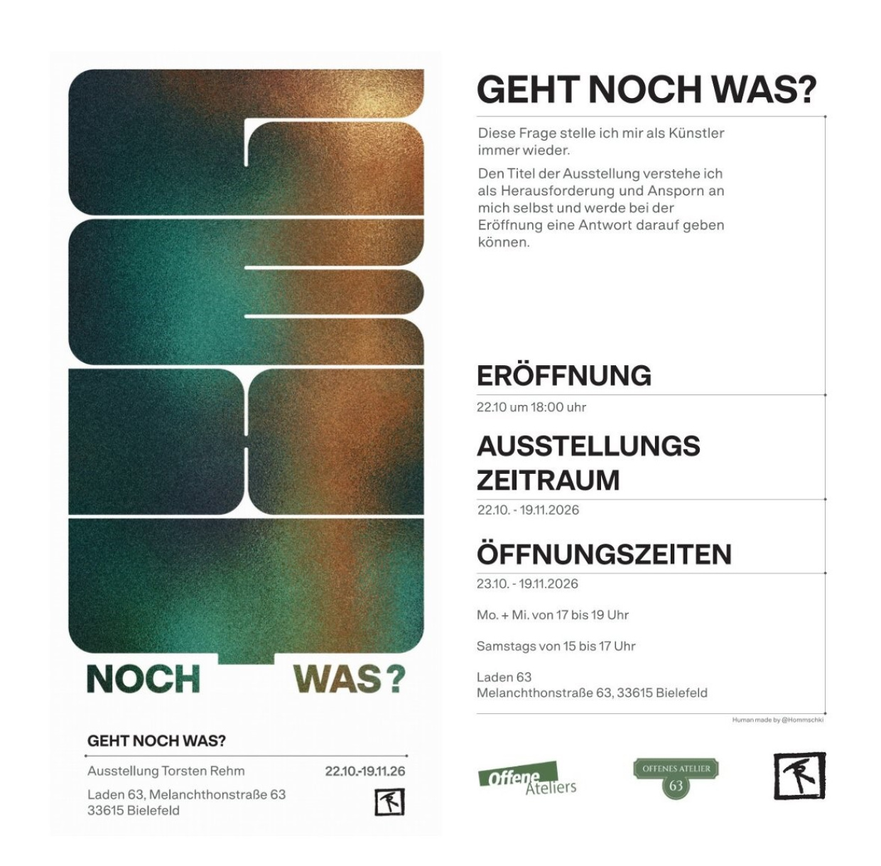 Einladung Ausstellung Torsten Rehm: Geht noch was?