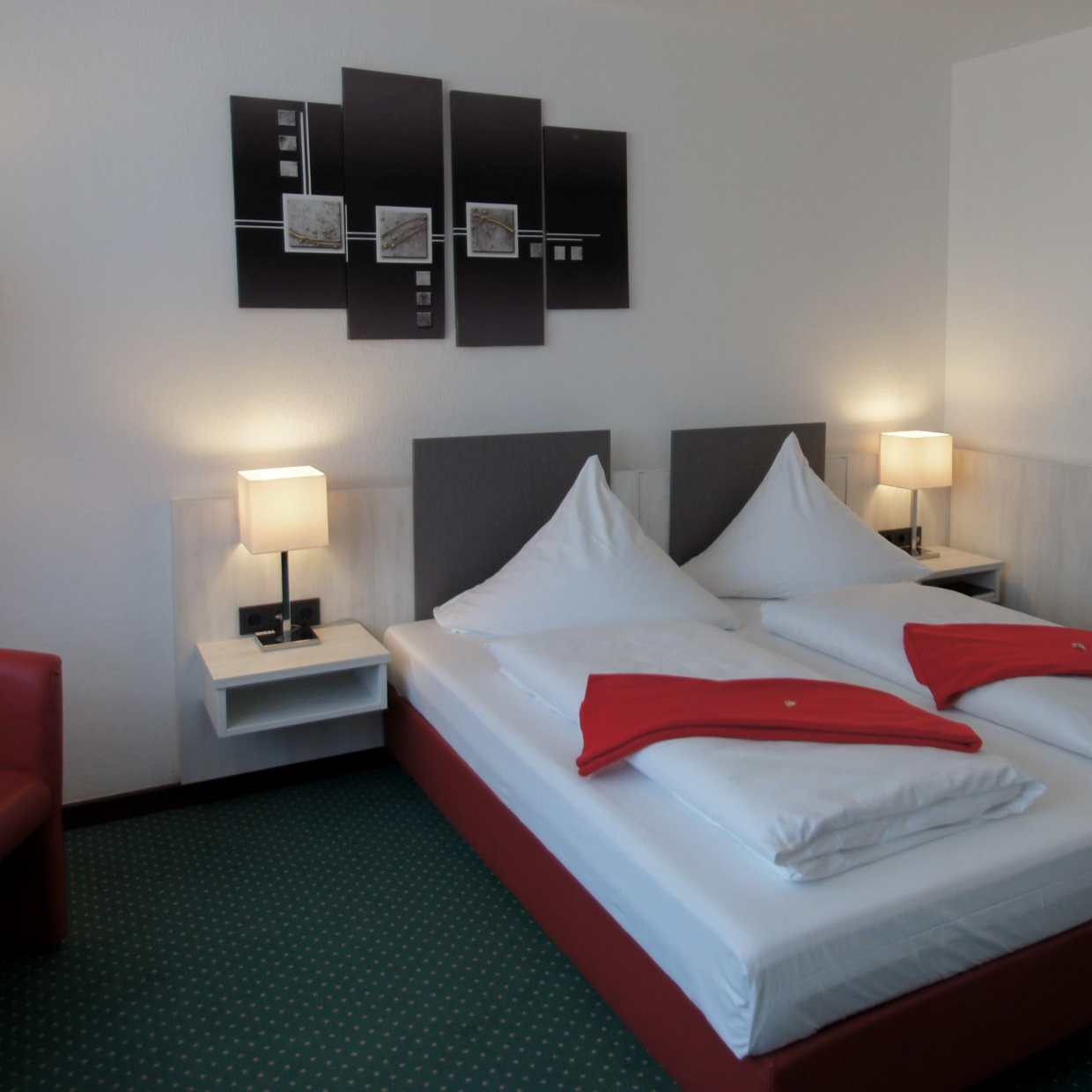 Blick ins Hotelzimmer