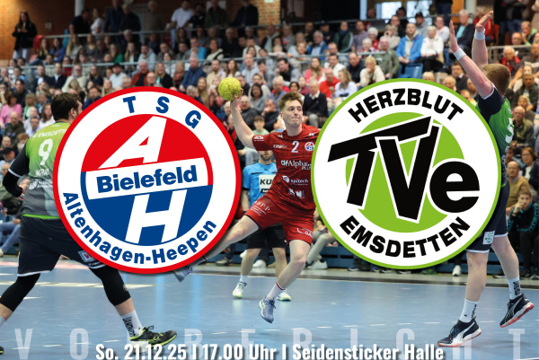 Spitzenspiel vor Weihnachten: TSG A-H Bielefeld vs. TV Emsdetten