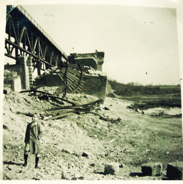 Der Bielefelder Viadukt nach der Zerstörung