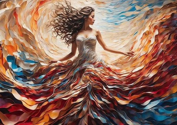Buntes Kleid