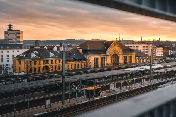 Architecture Building Cityscape Railway Terminal Train Train Station Transportation Urban Vehicle