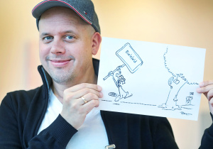 Ralph Ruthe beim Markentag 2018 im Hause Dr. Wolff.