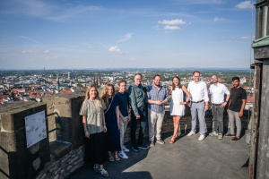 Bielefelder Influencer auf dem Turm der Sparrenburg